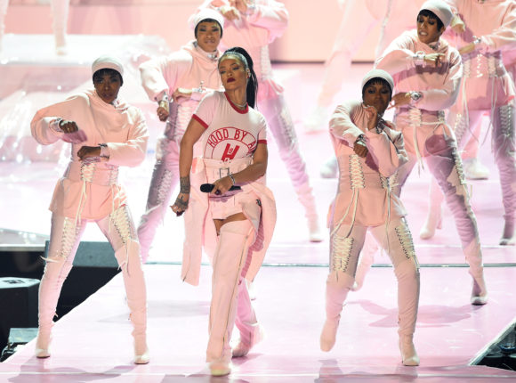Rihanna performs at the MTV Video Music Awards at Madison Square Garden on Sunday, Aug. 28, 2016, in New York. (Photo by Charles Sykes/Invision/AP)
